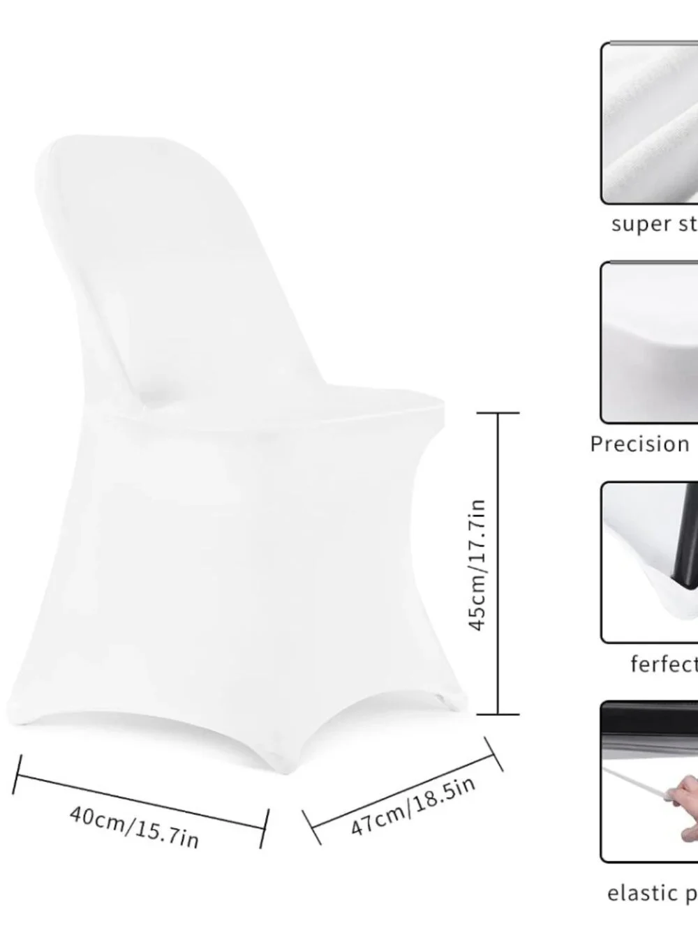 22 White Event Stretch Banquet Folding Chair Covers Wedding